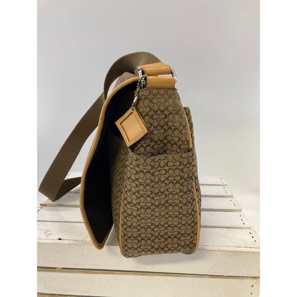 COACH F77004 CANVAS SIGNATURE LARGE CROSSBODY BAG(ASIS) - Picture 8 of 16